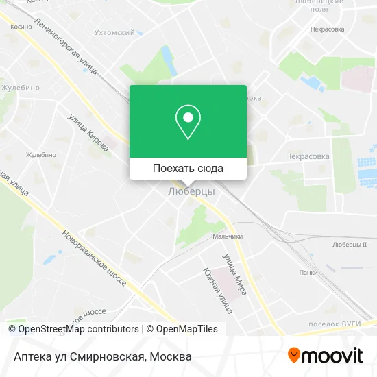 Карта Аптека ул Смирновская