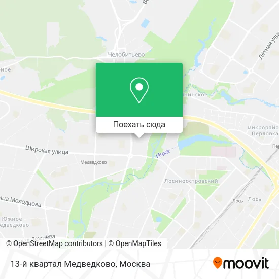 Карта 13-й квартал Медведково