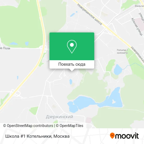 Карта Школа #1 Котельники