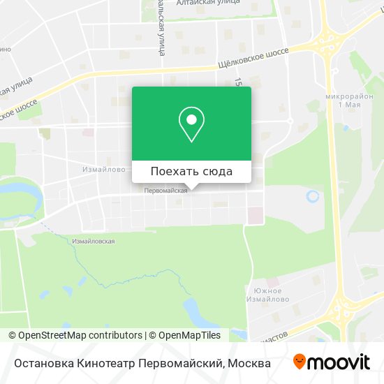Карта Остановка Кинотеатр Первомайский