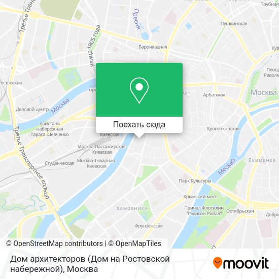 Карта Дом архитекторов (Дом на Ростовской набережной)