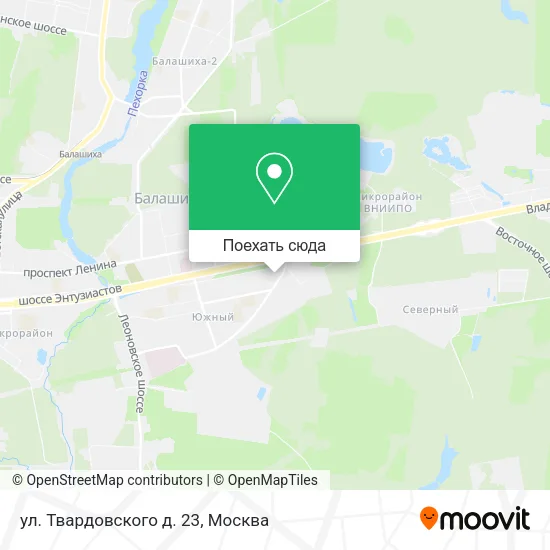 Карта ул. Твардовского д. 23