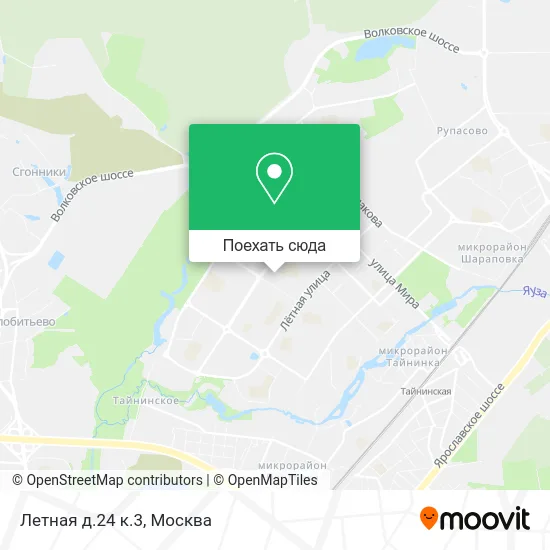 Карта Летная д.24 к.3