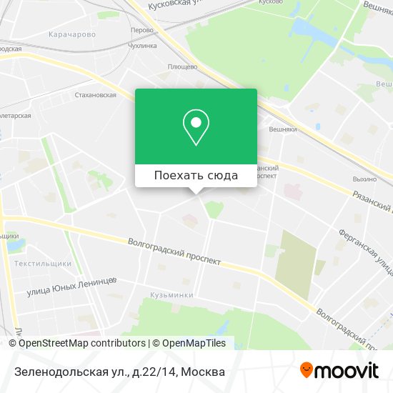Карта Зеленодольская ул., д.22/14