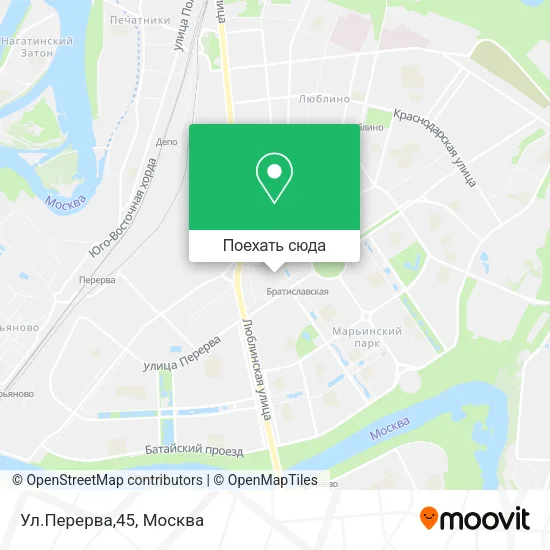 Карта Ул.Перерва,45