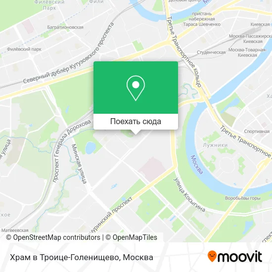 Карта Храм в Троице-Голенищево