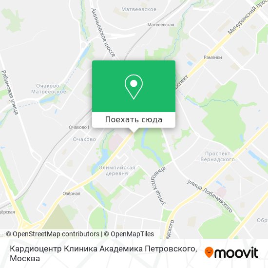 Карта Кардиоцентр Клиника Академика Петровского