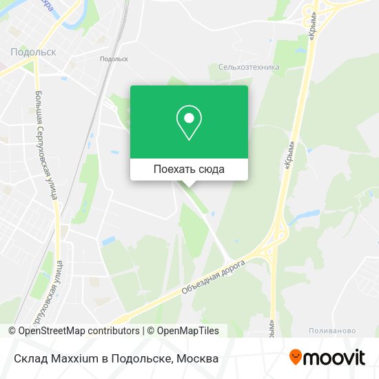 Карта Склад Maxxium в Подольске