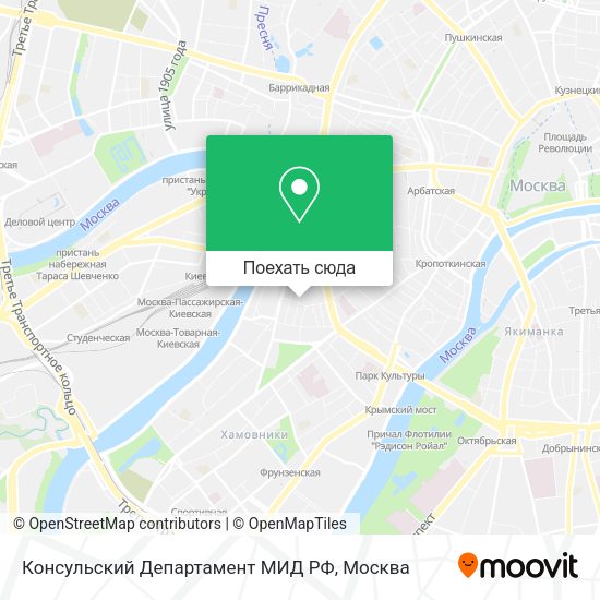 Карта Консульский Департамент МИД РФ