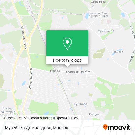 Карта Музей а/п Домодедово