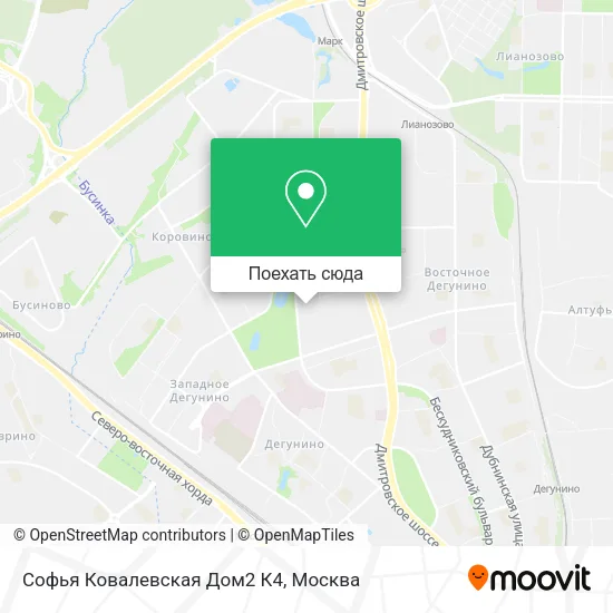 Карта Софья Ковалевская Дом2 К4