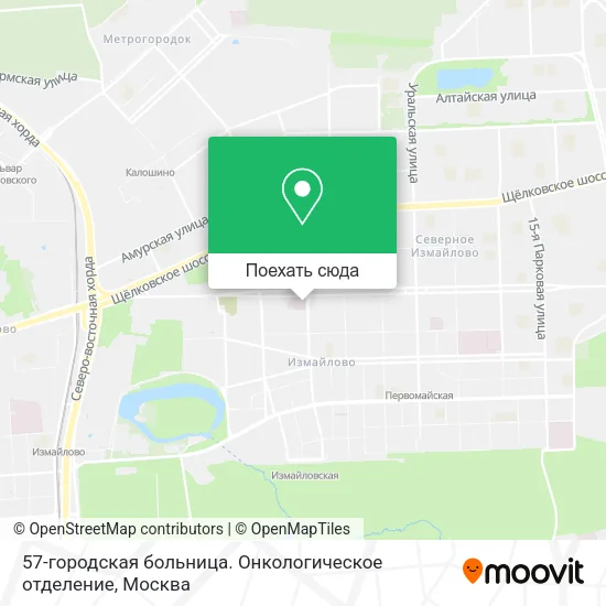 Карта 57-городская больница. Онкологическое отделение