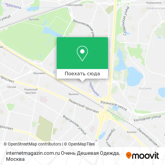 Карта internetmagazin.com.ru Очень Дешевая Одежда