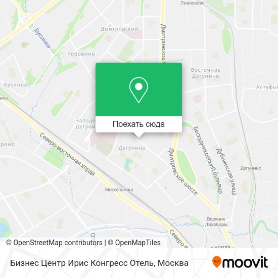 Карта Бизнес Центр Ирис Конгресс Отель