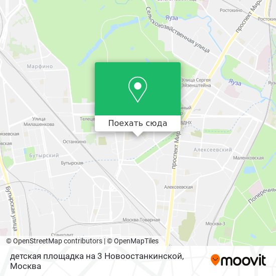 Карта детская площадка на 3 Новоостанкинской