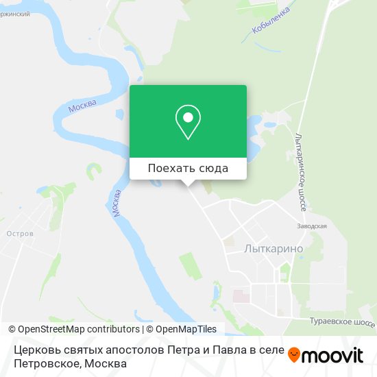 Карта Церковь святых апостолов Петра и Павла в селе Петровское