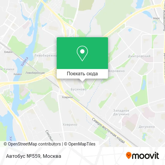 Карта Автобус №559