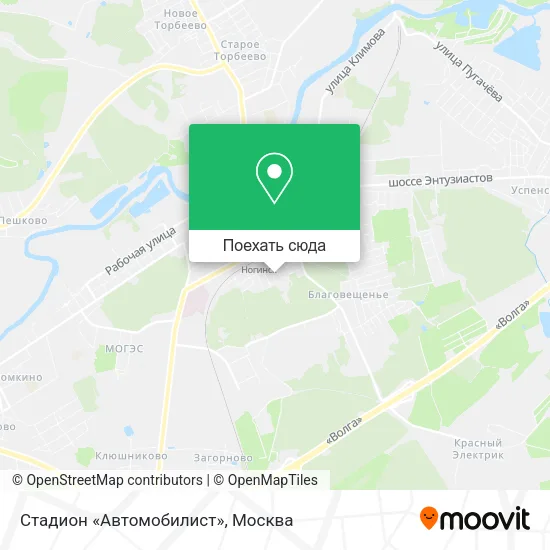 Карта Стадион «Автомобилист»