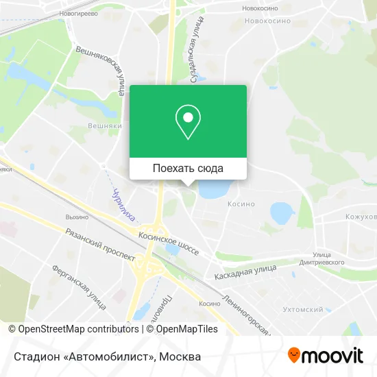 Карта Стадион «Автомобилист»