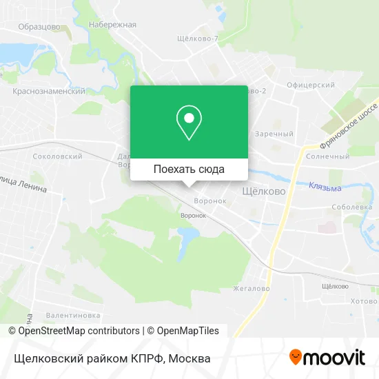 Карта Щелковский райком КПРФ