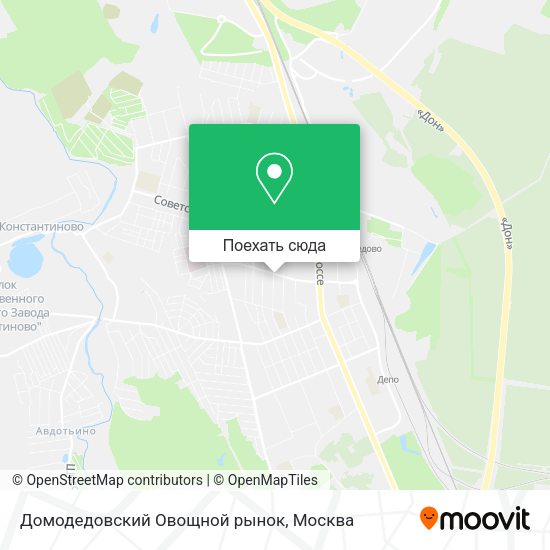 Карта Домодедовский Овощной рынок