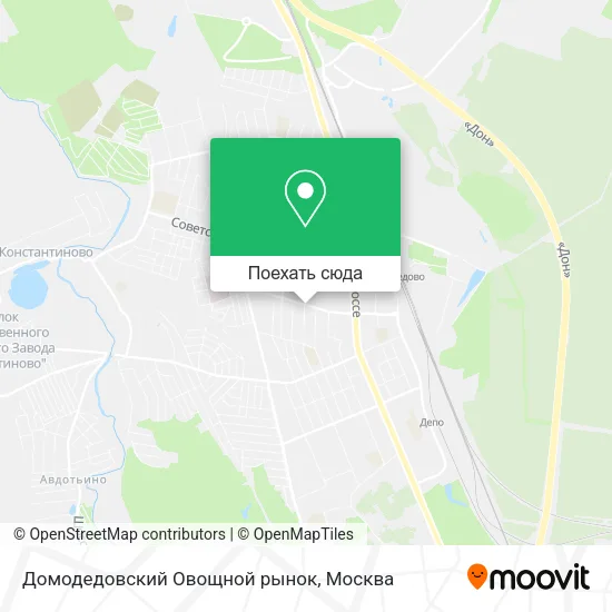 Карта Домодедовский Овощной рынок