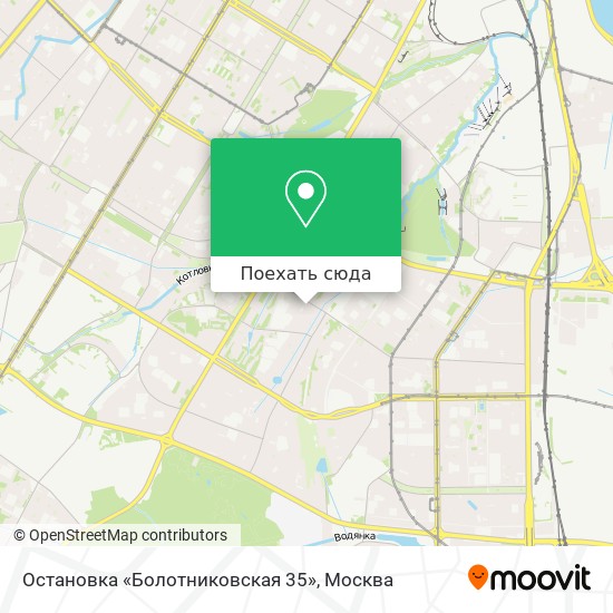 Карта Остановка «Болотниковская 35»