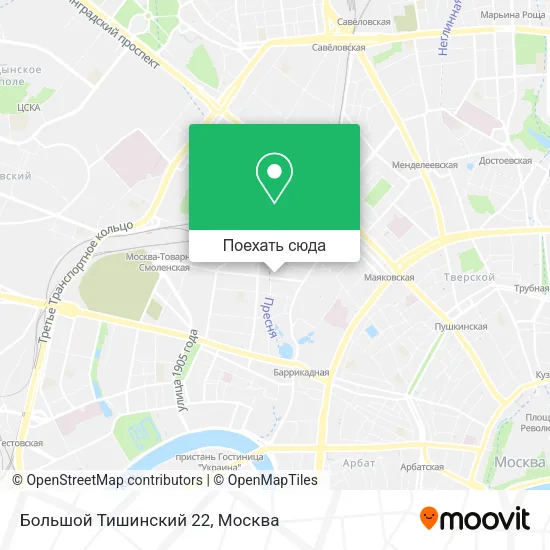 Карта Большой Тишинский 22