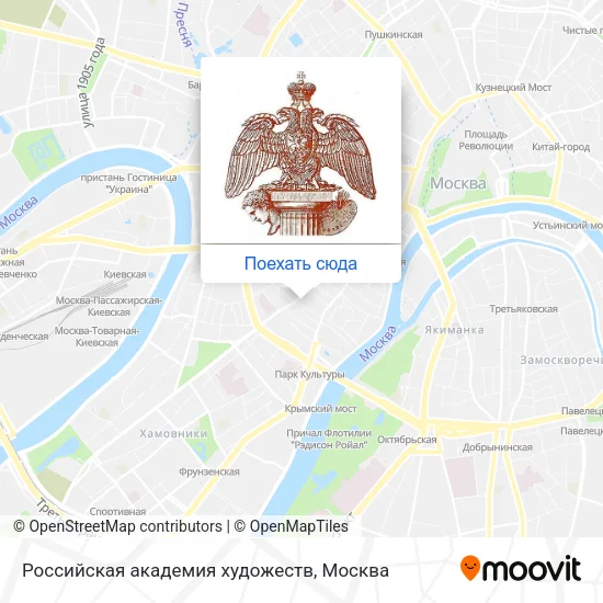 Карта Российская академия художеств