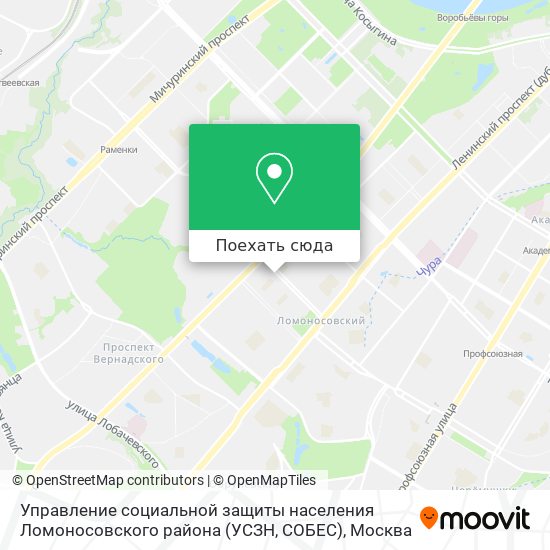 Карта Управление социальной защиты населения Ломоносовского района (УСЗН, СОБЕС)