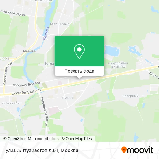 Карта ул.Ш.Энтузиастов д.61
