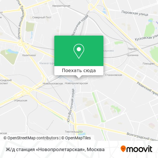 Карта Ж/д станция «Новопролетарская»