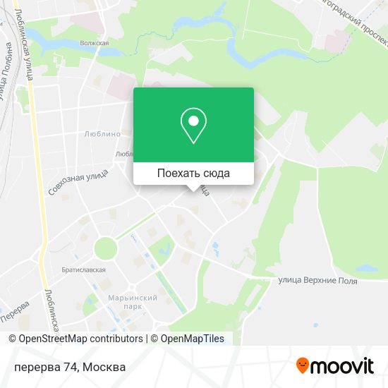Карта перерва 74