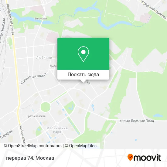 Карта перерва 74