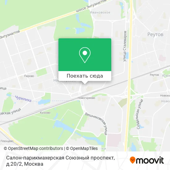 Карта Салон-парикмахерская Союзный проспект, д.20 / 2