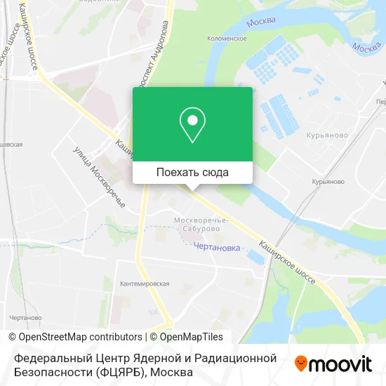 Карта Федеральный Центр Ядерной и Радиационной Безопасности (ФЦЯРБ)