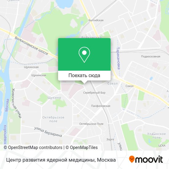 Карта Центр развития ядерной медицины