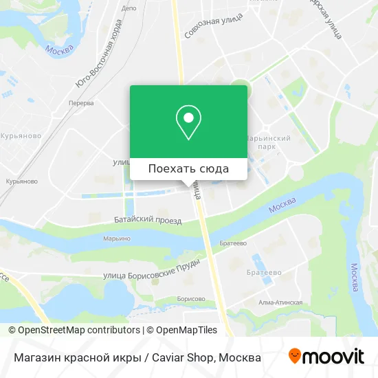 Карта Магазин красной икры / Caviar Shop