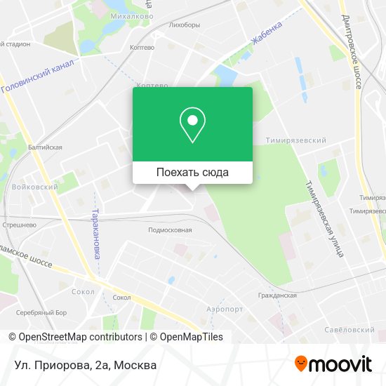 Карта Ул. Приорова, 2а