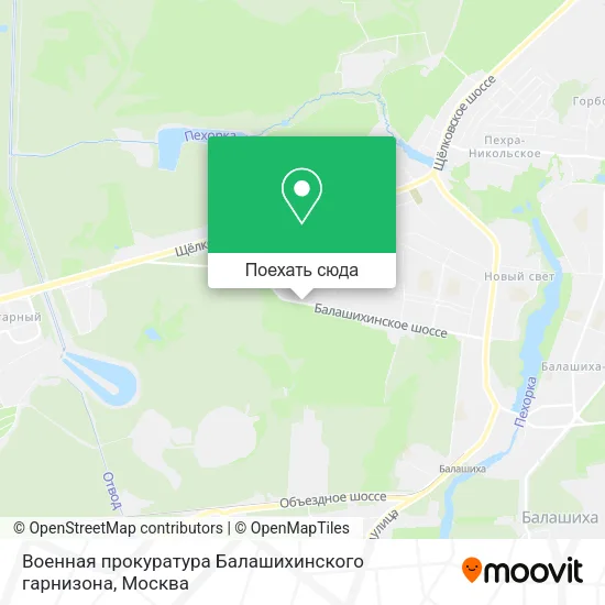 Карта Военная прокуратура Балашихинского гарнизона