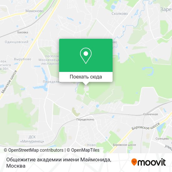 Карта Общежитие академии имени Маймонида