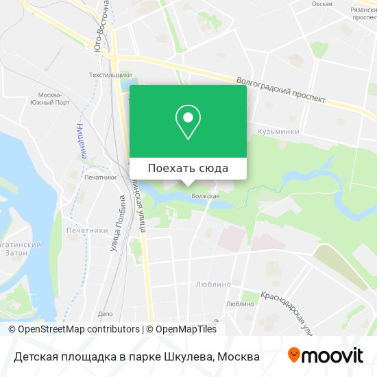 Карта Детская площадка в парке Шкулева