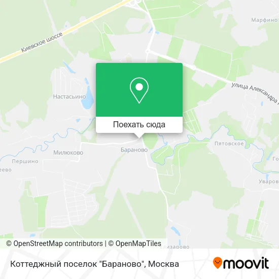 Карта Коттеджный поселок "Бараново"