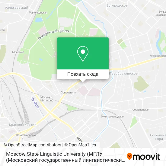 Карта Moscow State Linguistic University (МГЛУ (Московский государственный лингвистический университет))