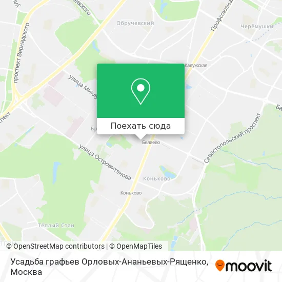 Карта Усадьба графьев Орловых-Ананьевых-Рященко