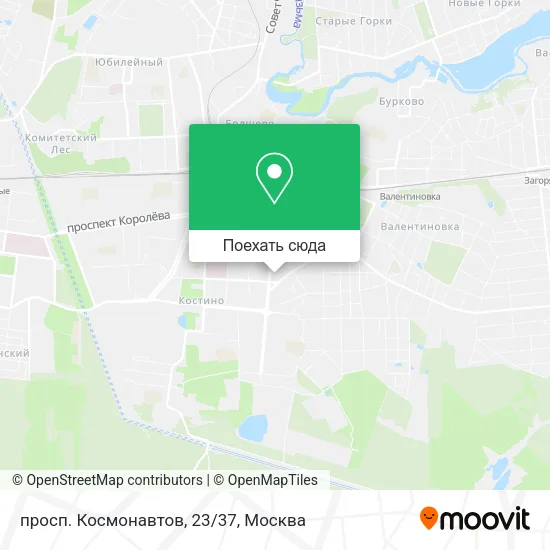 Карта просп. Космонавтов, 23/37
