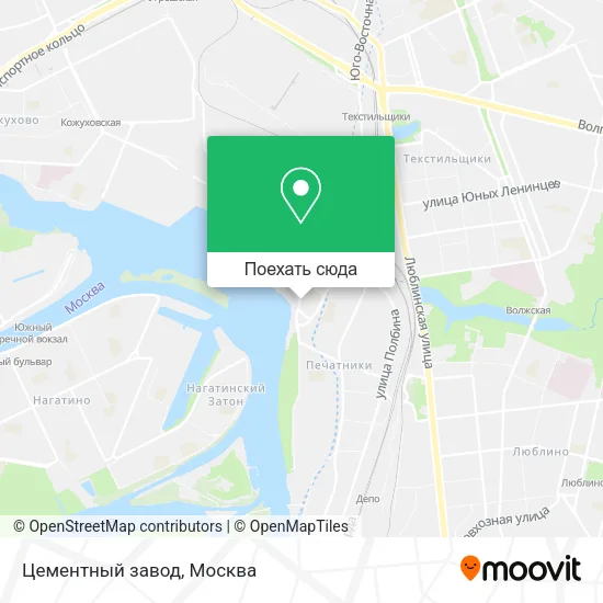 Карта Цементный  завод