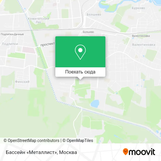 Карта Бассейн «Металлист»