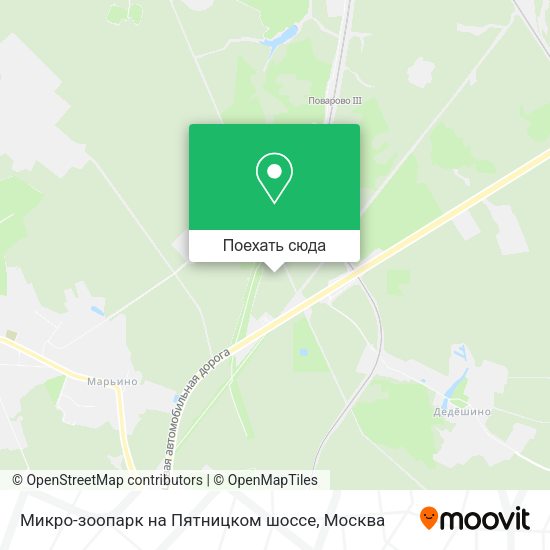 Карта Микро-зоопарк на Пятницком шоссе