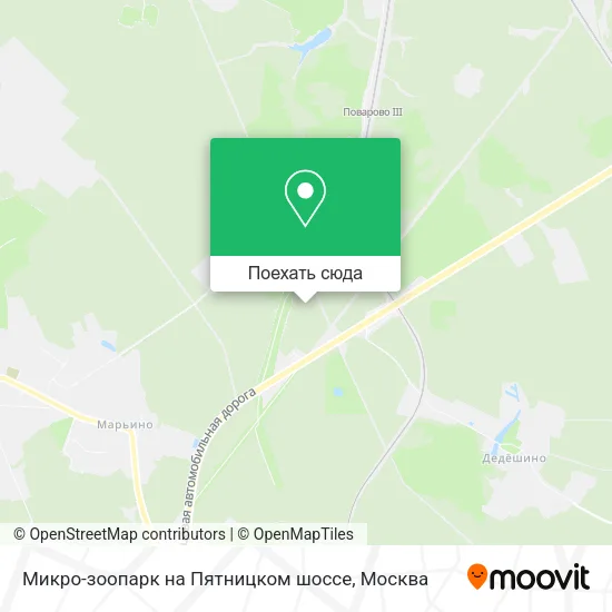 Карта Микро-зоопарк на Пятницком шоссе